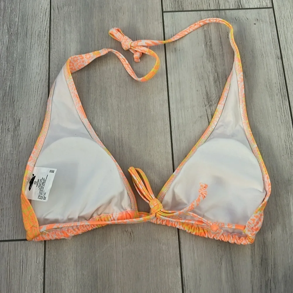 Old Navy orange paisley swim bikini top size XS